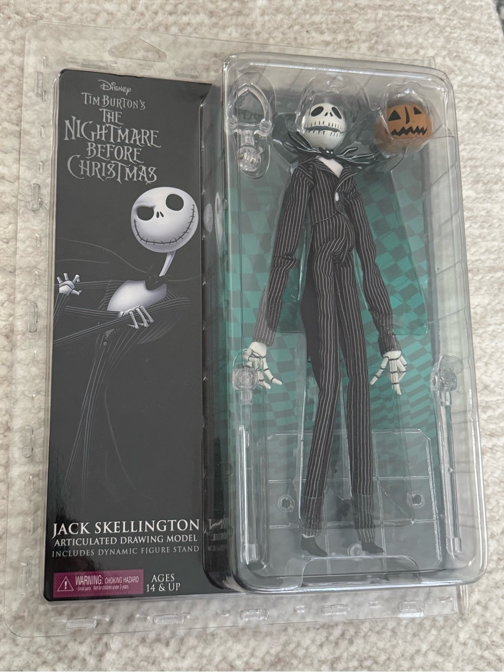 Nighmare Before Christmas Jack Skellington Articulated Drawing Model NECA 8150